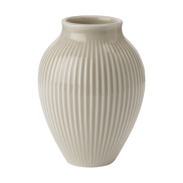 Knabstrup vase riflet 12,5 cm - Ripple sand - Knabstrup Keramik