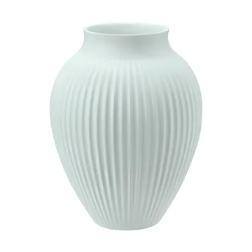 Knabstrup vase riflet 20 cm - Ice blue - Knabstrup Keramik