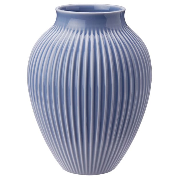 Knabstrup vase riflet 27 cm - Lavendelblå - Knabstrup Keramik