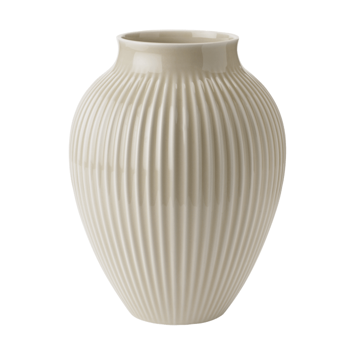 Knabstrup vase riflet 27 cm - Ripple sand - Knabstrup Keramik