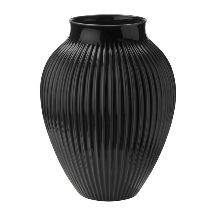 Knabstrup vase rillet 35 cm - Sort - Knabstrup Keramik