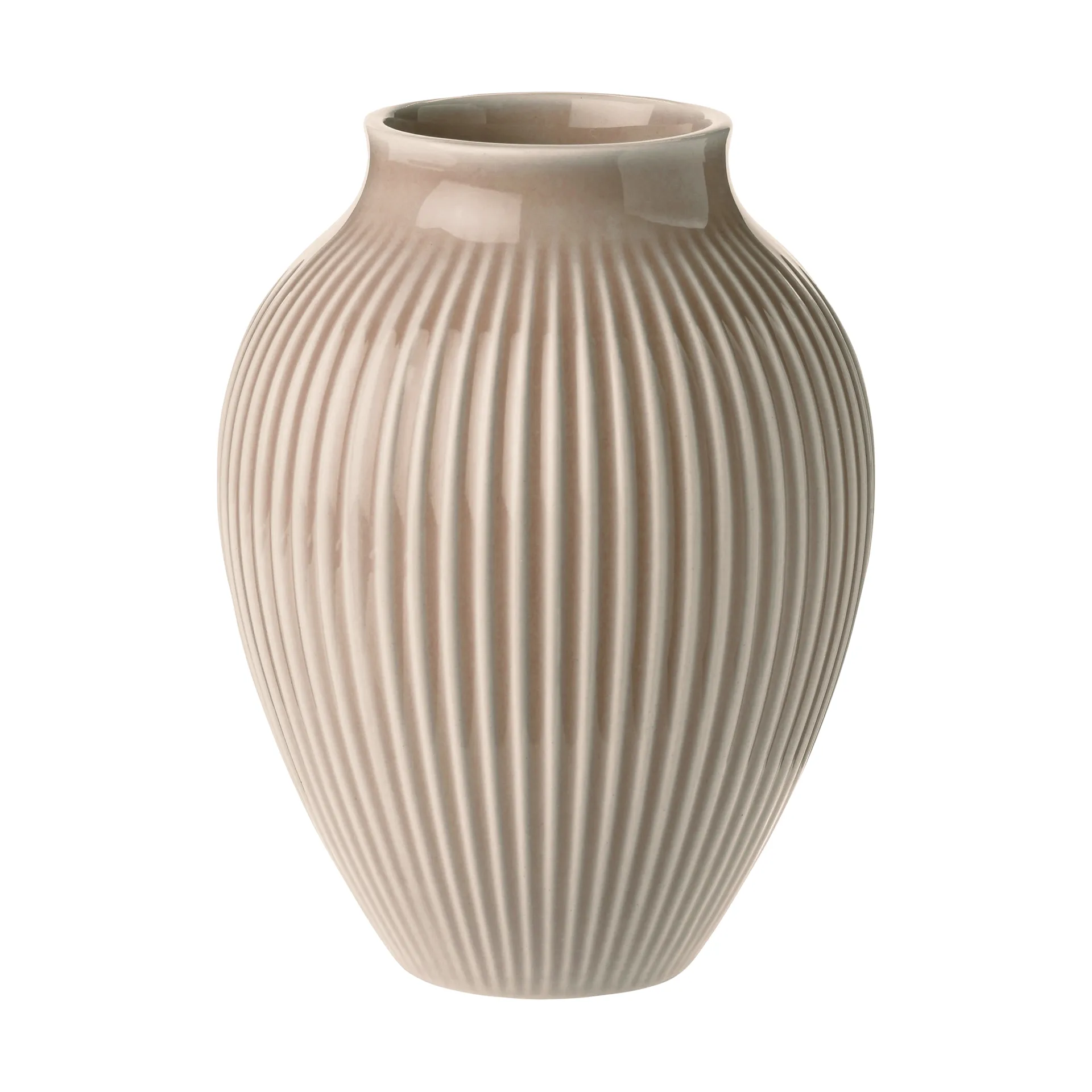 Knabstrup vase ripple mat dusty rose, 27 cm Knabstrup Keramik
