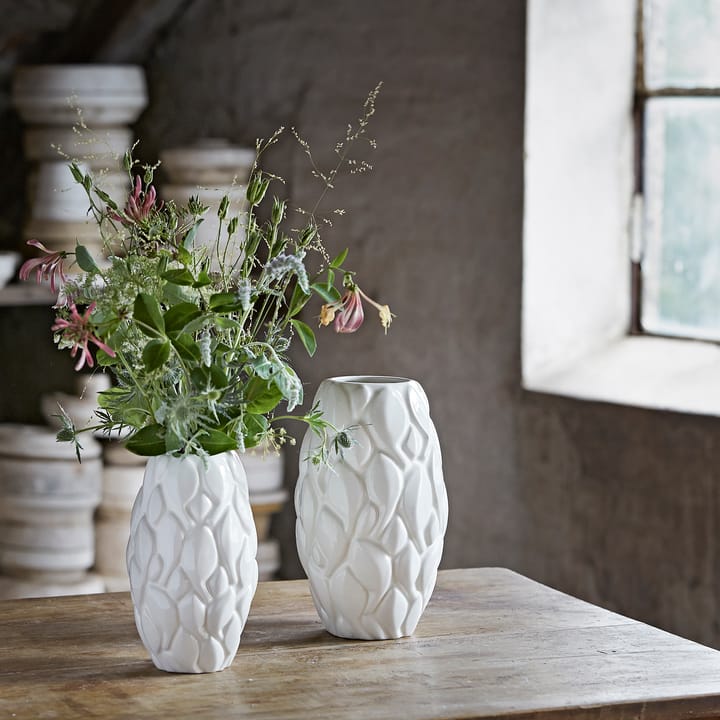 Leaf vase 26 cm - Hvid - Knabstrup Keramik