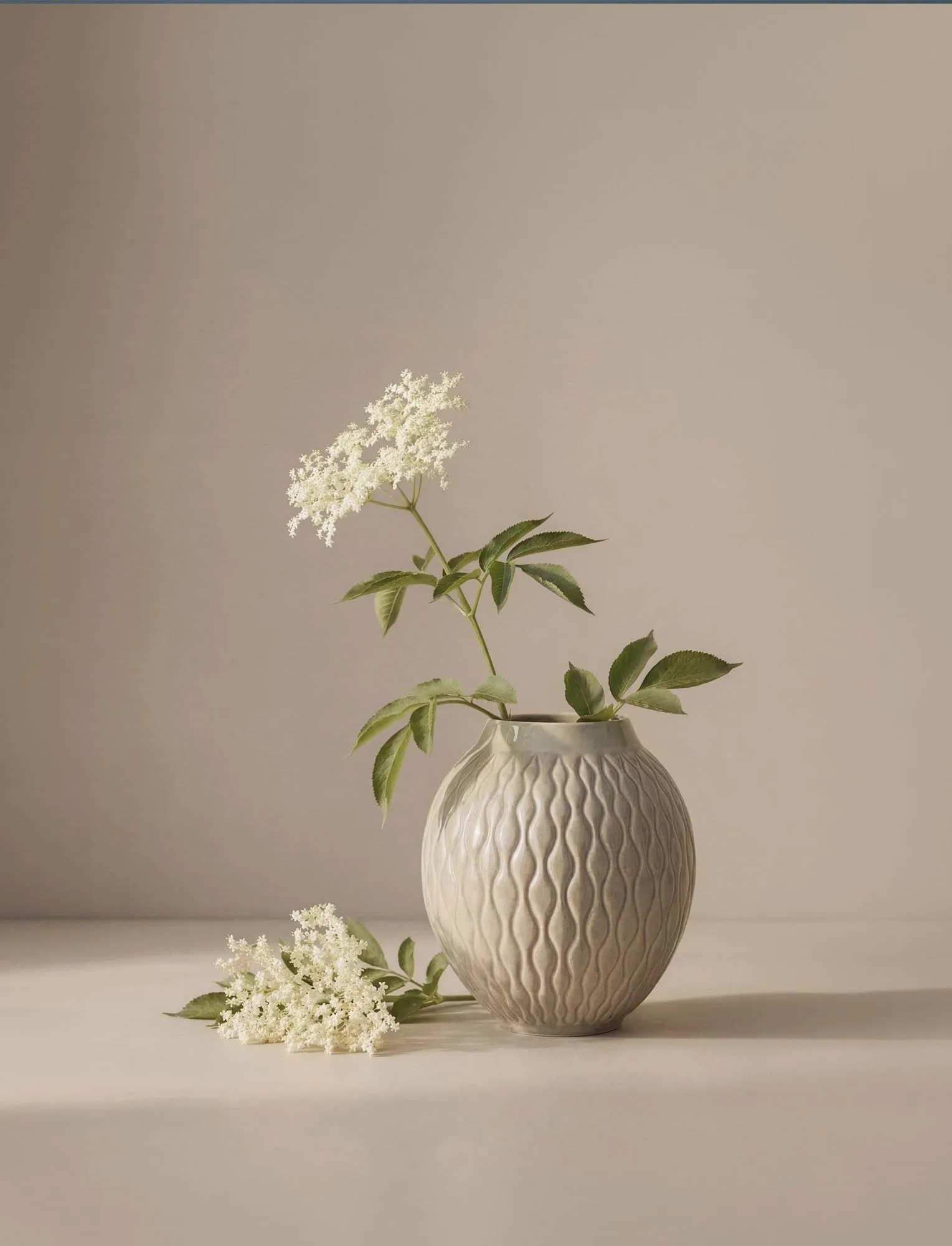 Solum vase, Ask, 24 cm Knabstrup Keramik