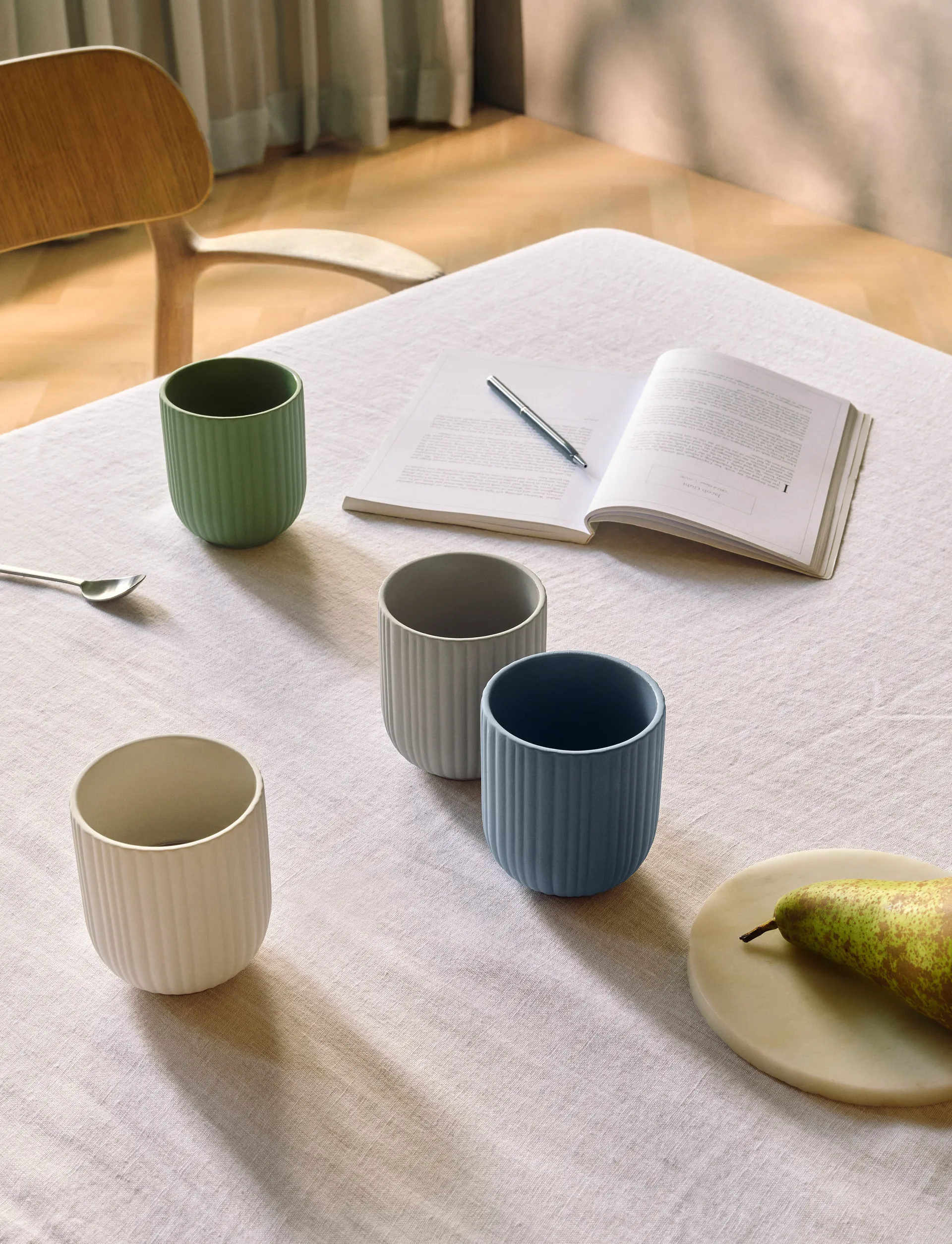 Verda krus 25 cl, Soft light grey Knabstrup Keramik