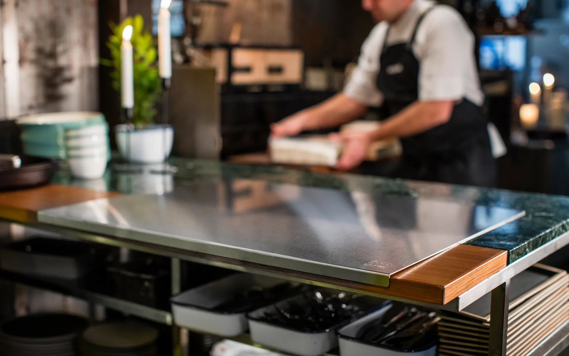 Kockums bagebord rustfrit stål, 60 x 47,5 cm Kockums Jernverk