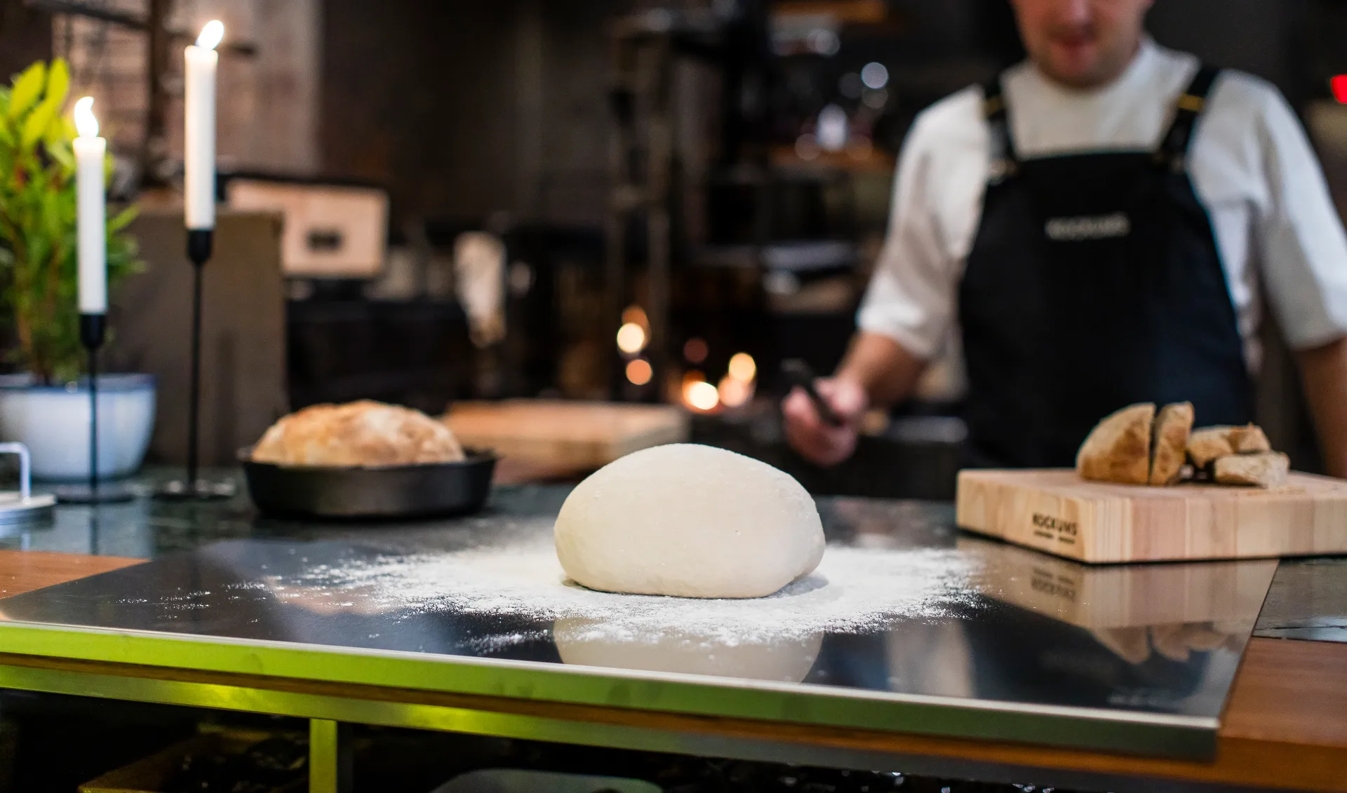 Kockums bagebord rustfrit stål, 80x60 cm Kockums Jernverk