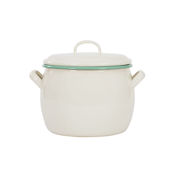 Kockums gryde med låg 4 L - Cream Lux (beige) - Kockums Jernverk