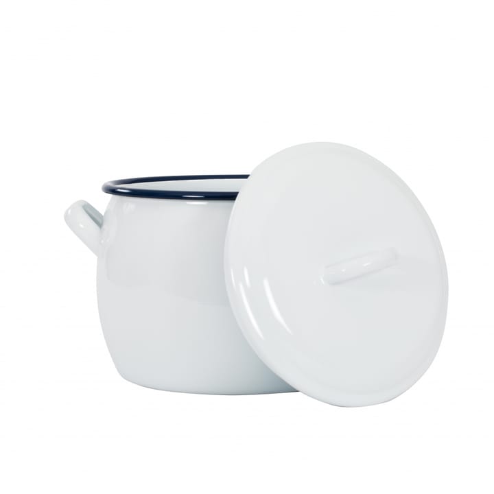 Kockums gryde med låg 4 L, Kockums White (hvid) Kockums Jernverk