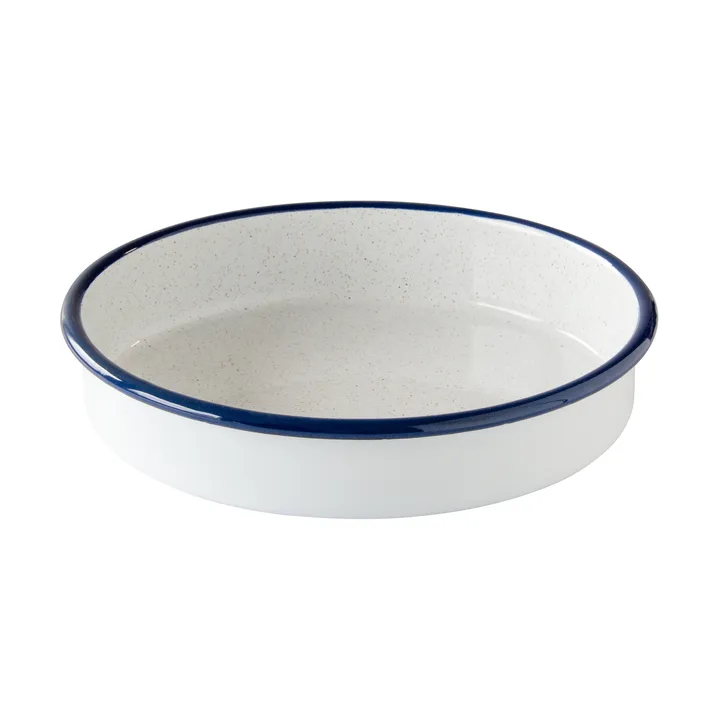 Kockums ovnfast fad - Kockums white-blå, rund, Ø24 cm - Kockums Jernverk
