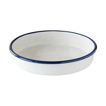 Kockums ovnfast fad - Kockums white-blå, rund, Ø28 cm - Kockums Jernverk