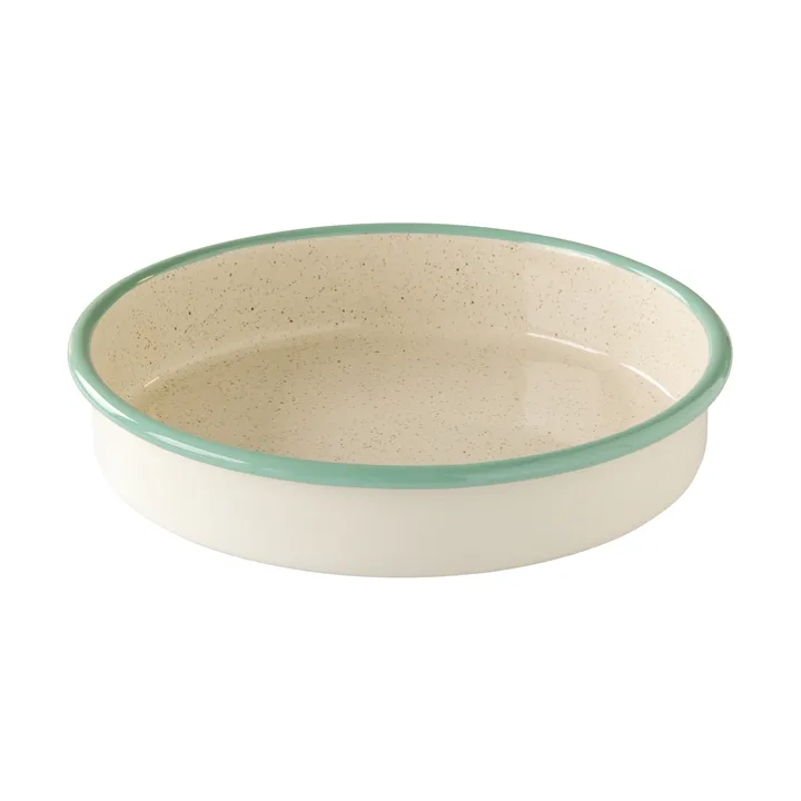 Kockums ovnform - Cream Lux-grøn, rund, Ø24 cm - Kockums Jernverk
