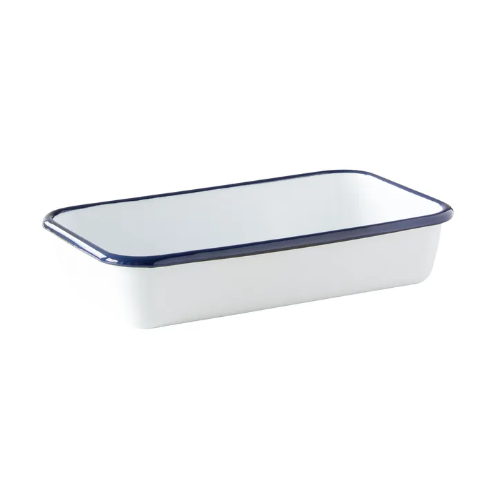 Kockums ovnform - Kockums white-blå, 23x13,5 cm - Kockums Jernverk