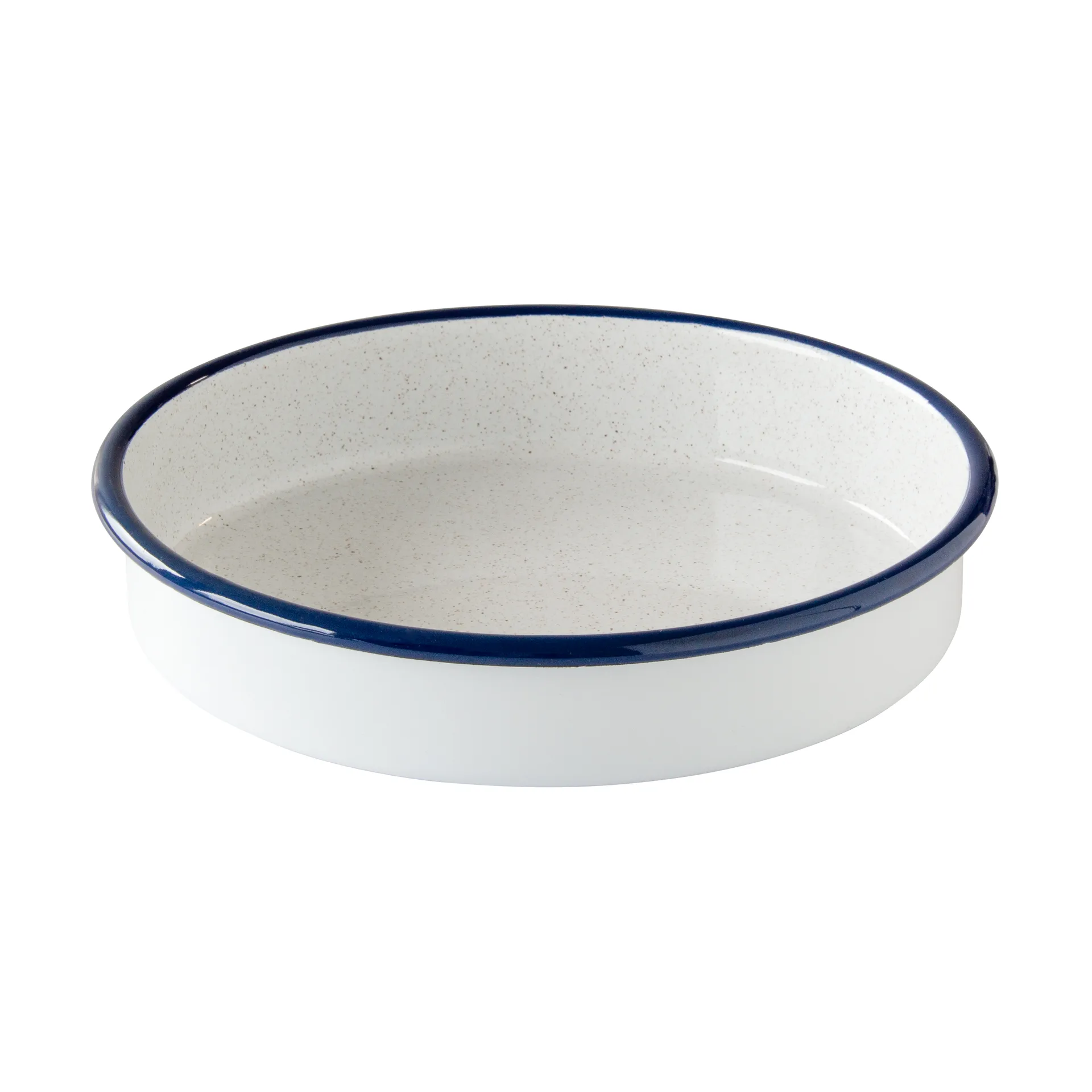 Kockums ovnform, Kockums white-blå, rund, Ø24 cm Kockums Jernverk