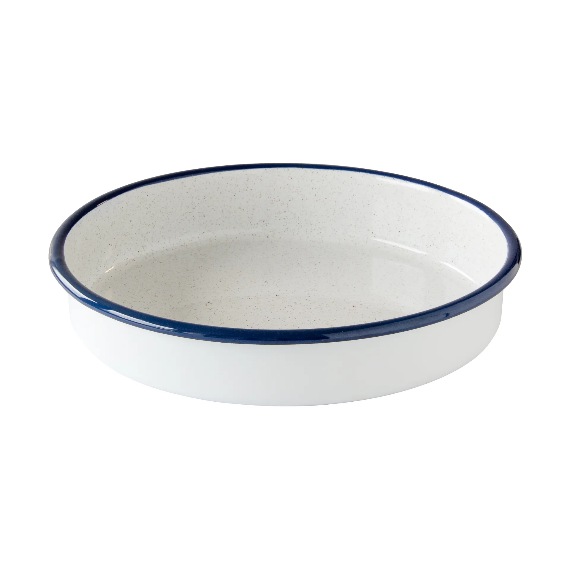 Kockums ovnform, Kockums white-blå, rund, Ø28 cm Kockums Jernverk