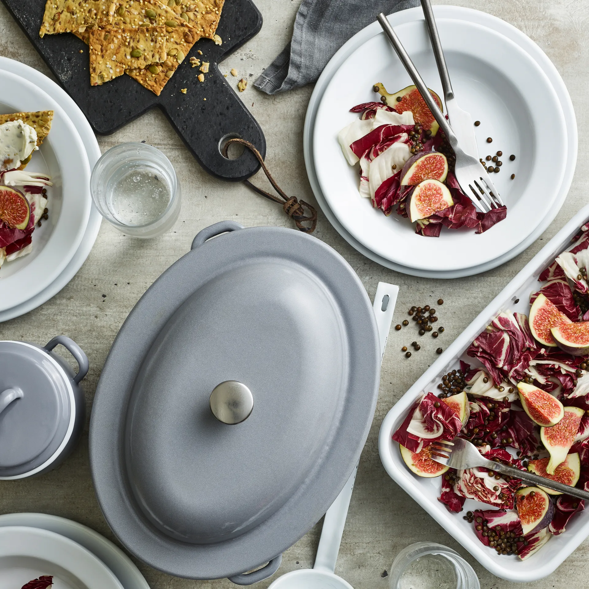 Kockums Paket dyb tallerken 22 cm 4-pak, Kockums Grey Kockums Jernverk