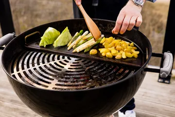 Kockums stegebord - Sort, halvrund, 55 cm - Kockums Jernverk