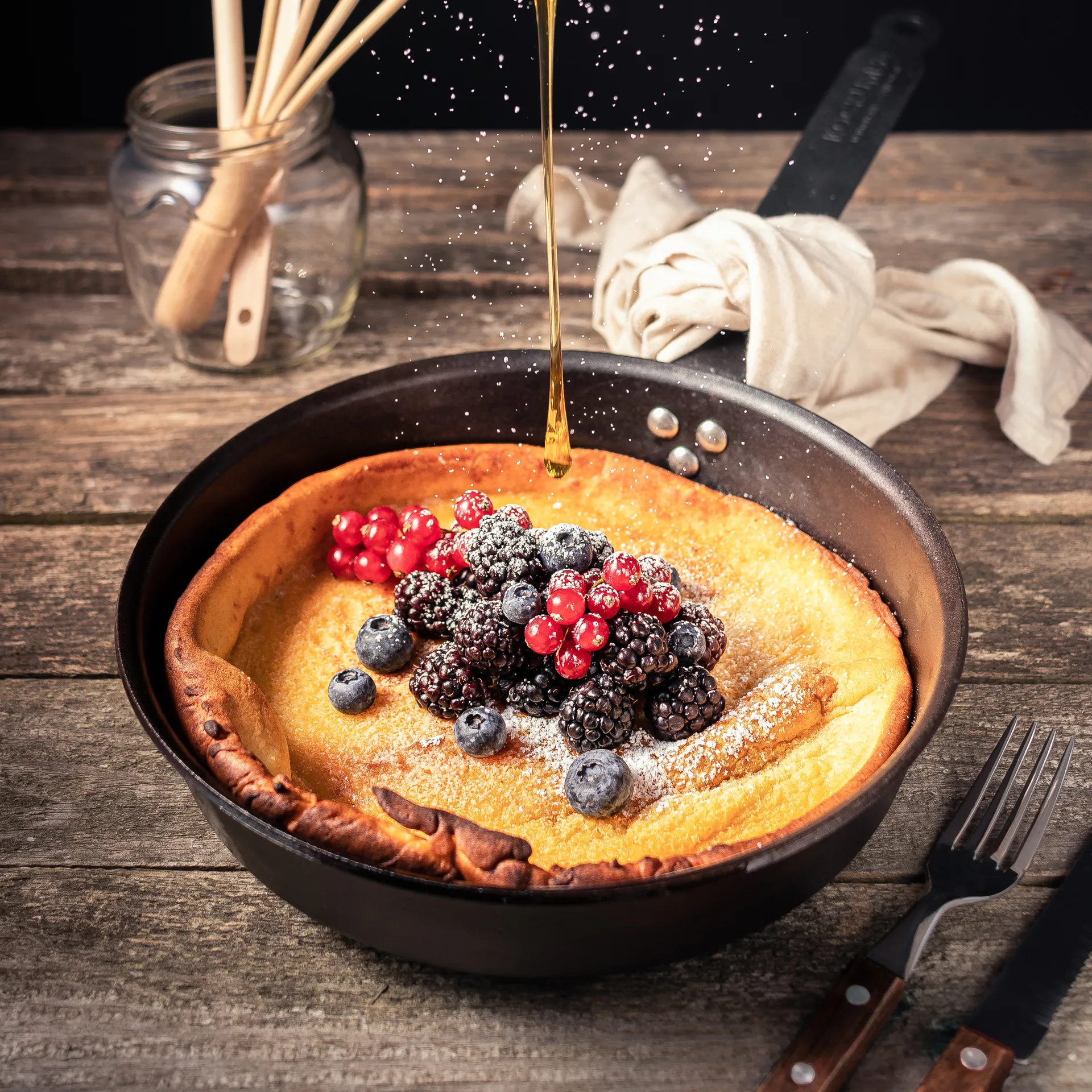 Kockums stegepande kulstofstål, 24 cm Kockums Jernverk