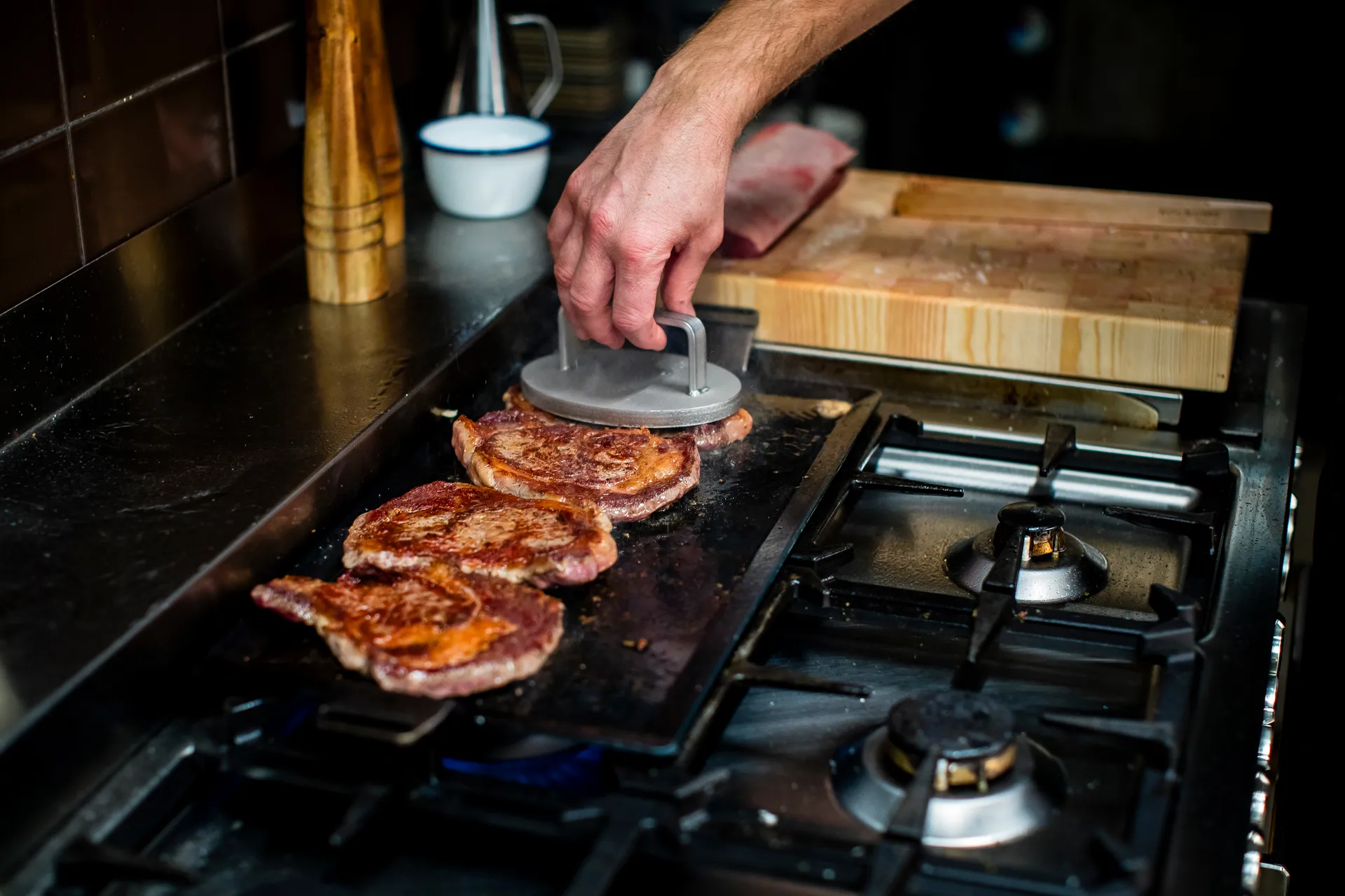 Stegebord, 4 mm kulstofstål, Stegeoverflade 45x22 cm Kockums Jernverk