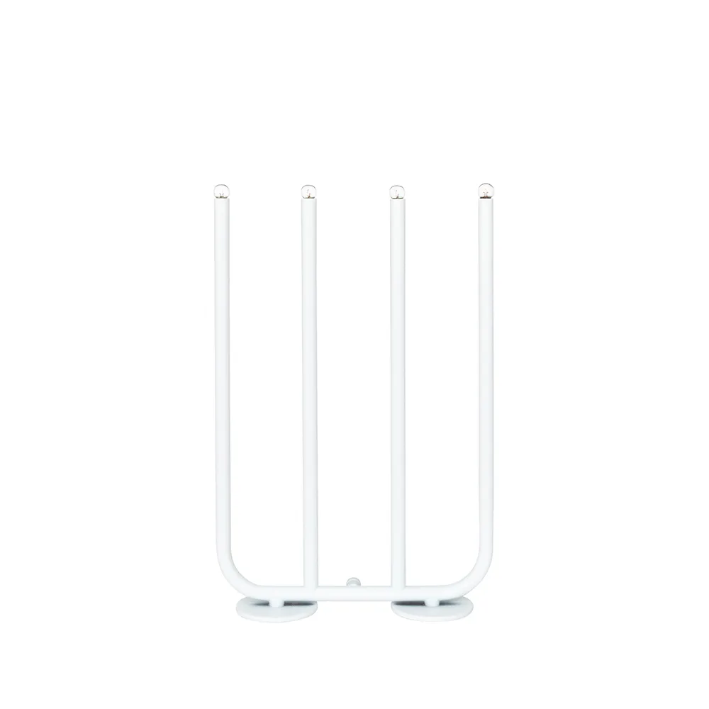 December 4 lysestage, hvid Konsthantverk