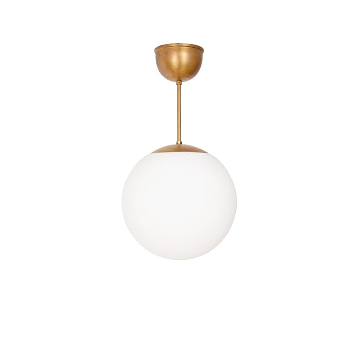 Funkis Globe pendel, Hvid mat-rå messing Ø25 cm Konsthantverk