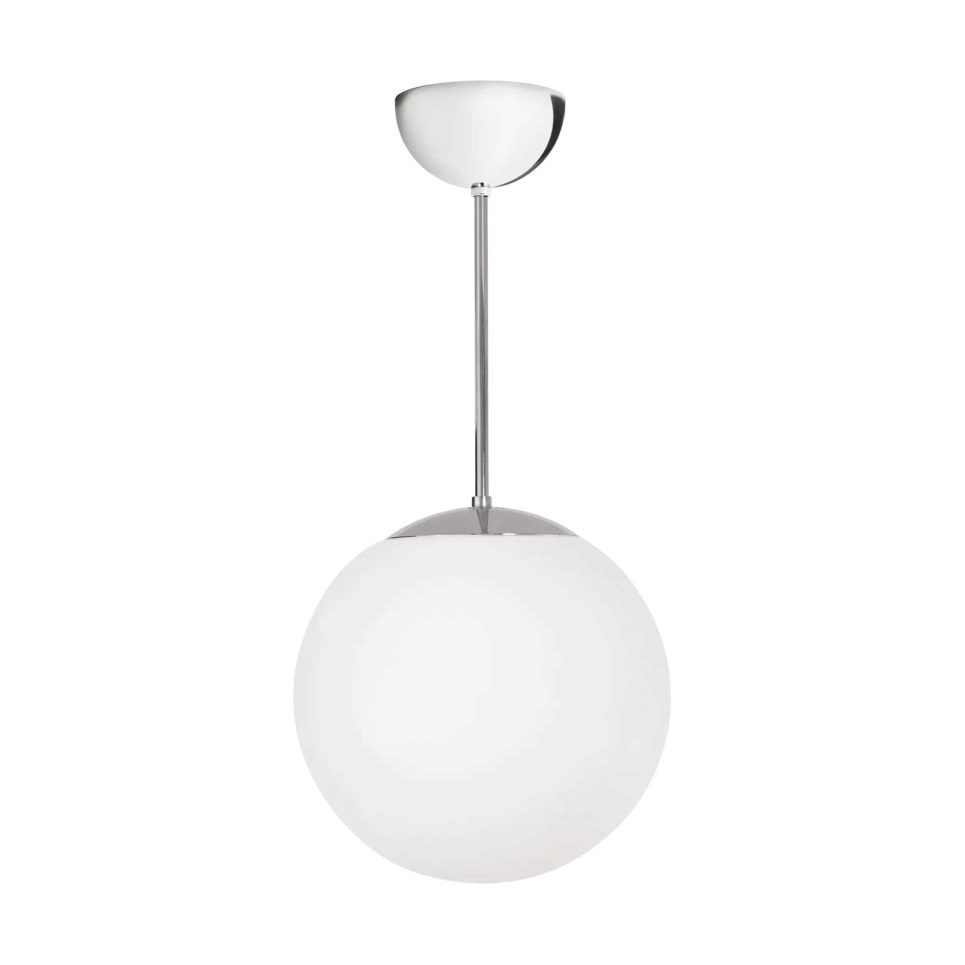 Funkis Globe pendel, White-chrome Ø25 cm Konsthantverk