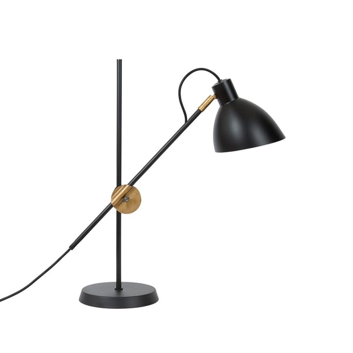 KH1 bordlampe, sort mat, rå messing Konsthantverk