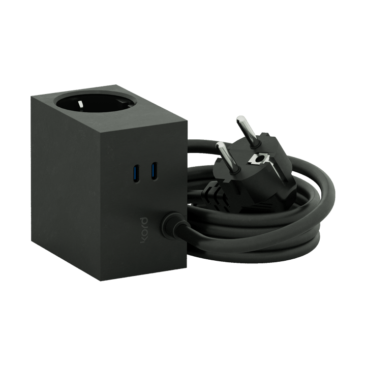 Cuboid+ stikdåse USB-C 30W 2 m, Black Kord