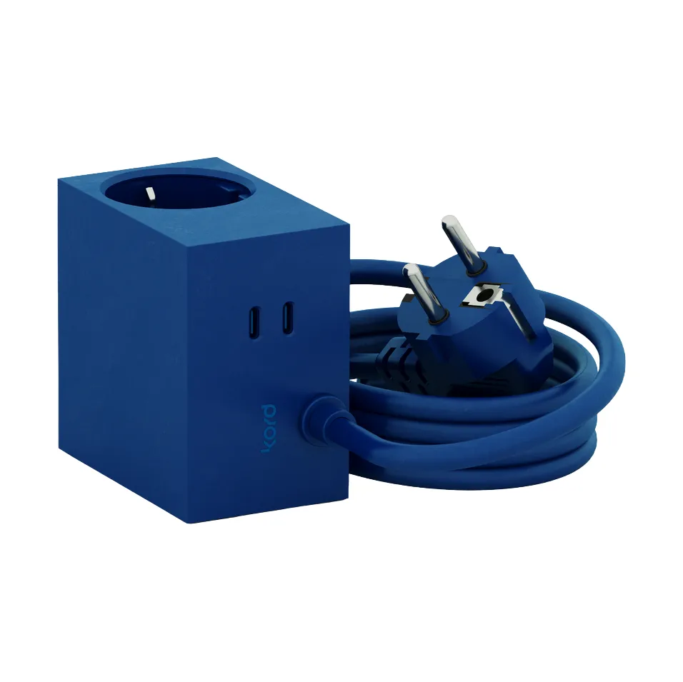 Cuboid+ stikdåse USB-C 30W 2 m, Catalina Blue Kord