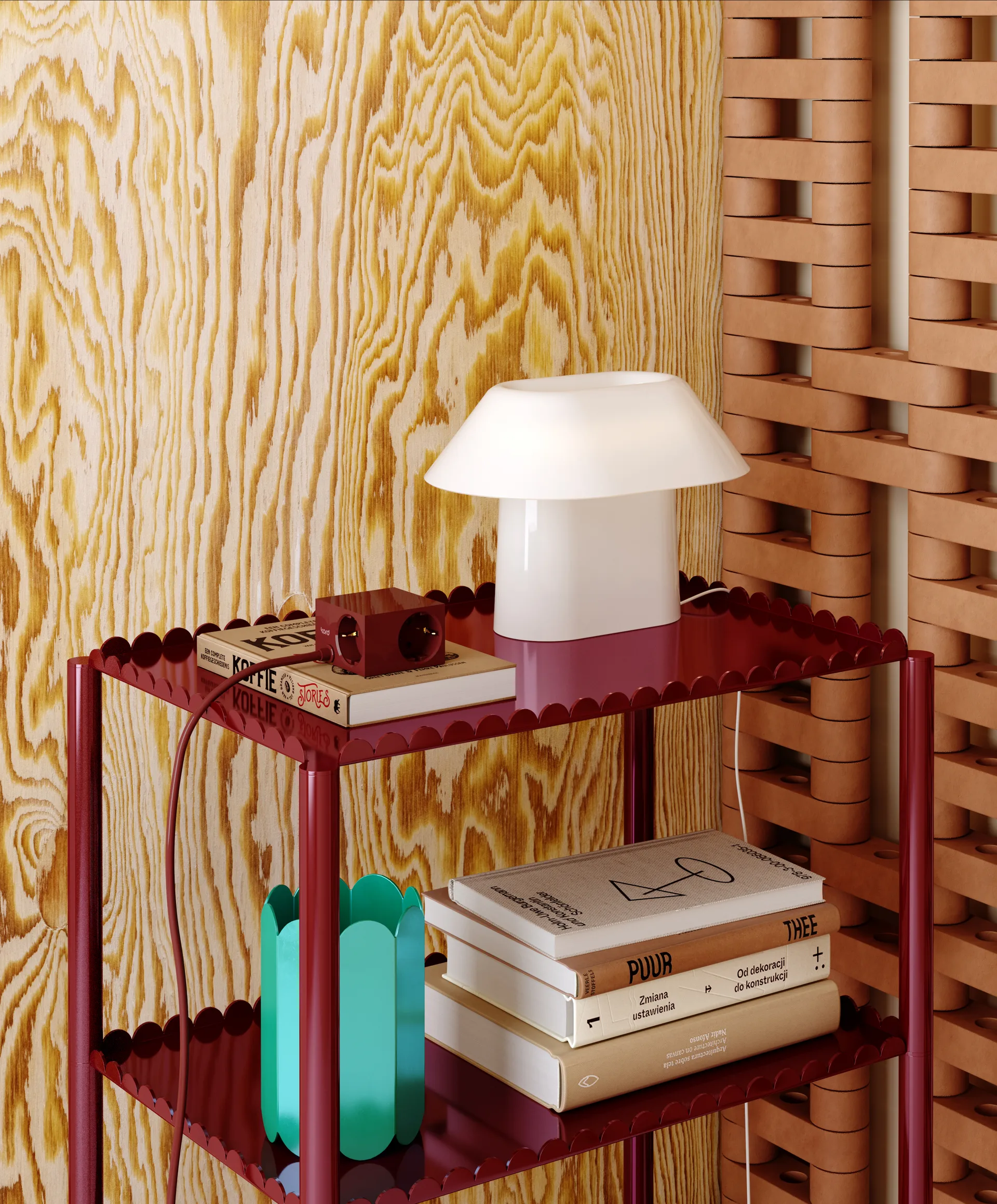 Cuboid+ stikdåse USB-C 30W 2 m, Fired Brick Kord