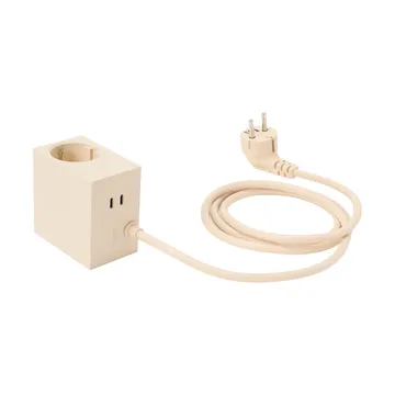 Cuboid+ stikdåse USB-C 30W 2 m - Pearled Ivory (hvid) - Kord
