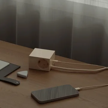 Cuboid+ stikdåse USB-C 30W 2 m - Pearled Ivory (hvid) - Kord