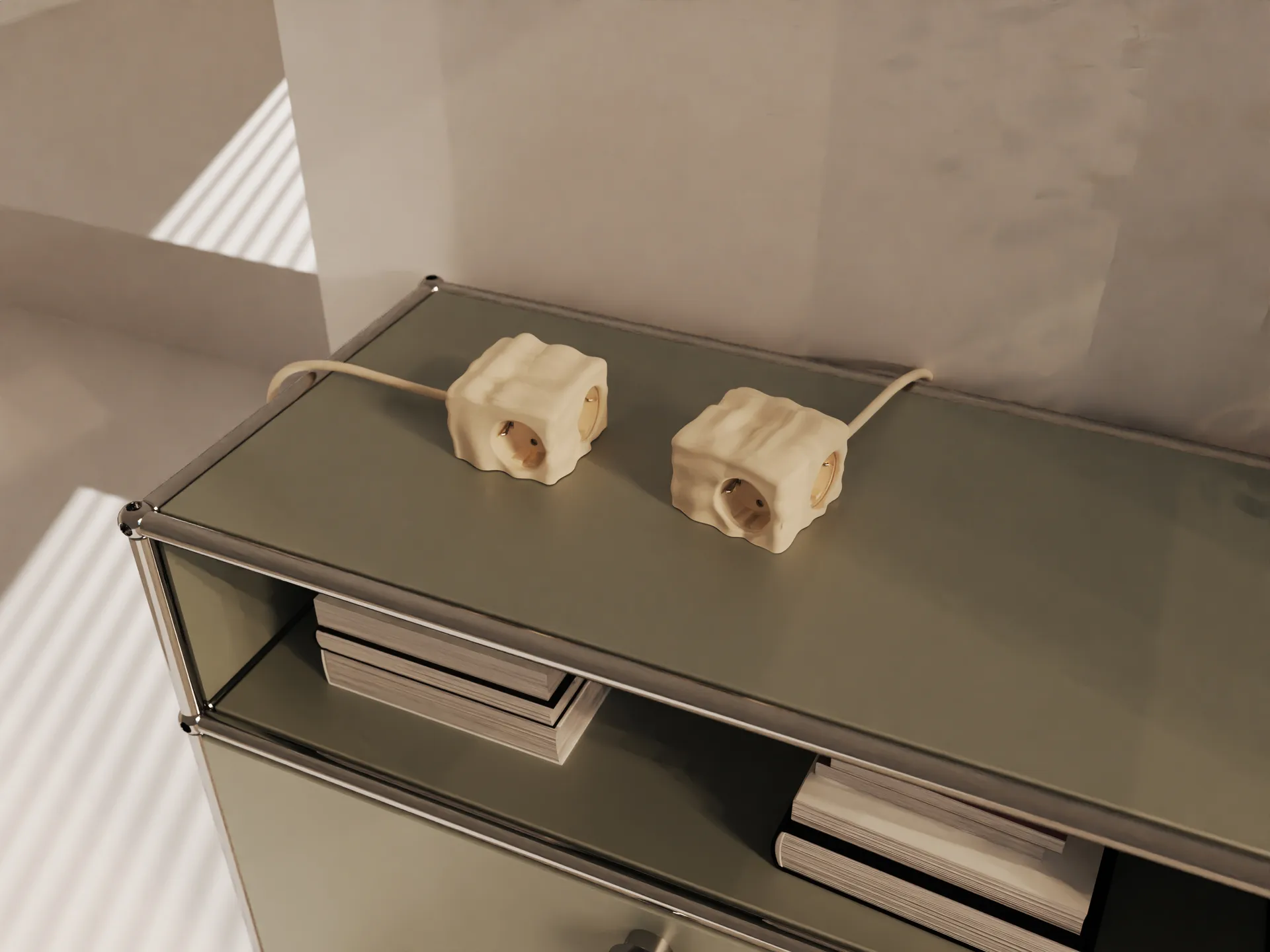 Cumulus+ case-cover til Cuboid+ stikdåse, Beige Kord