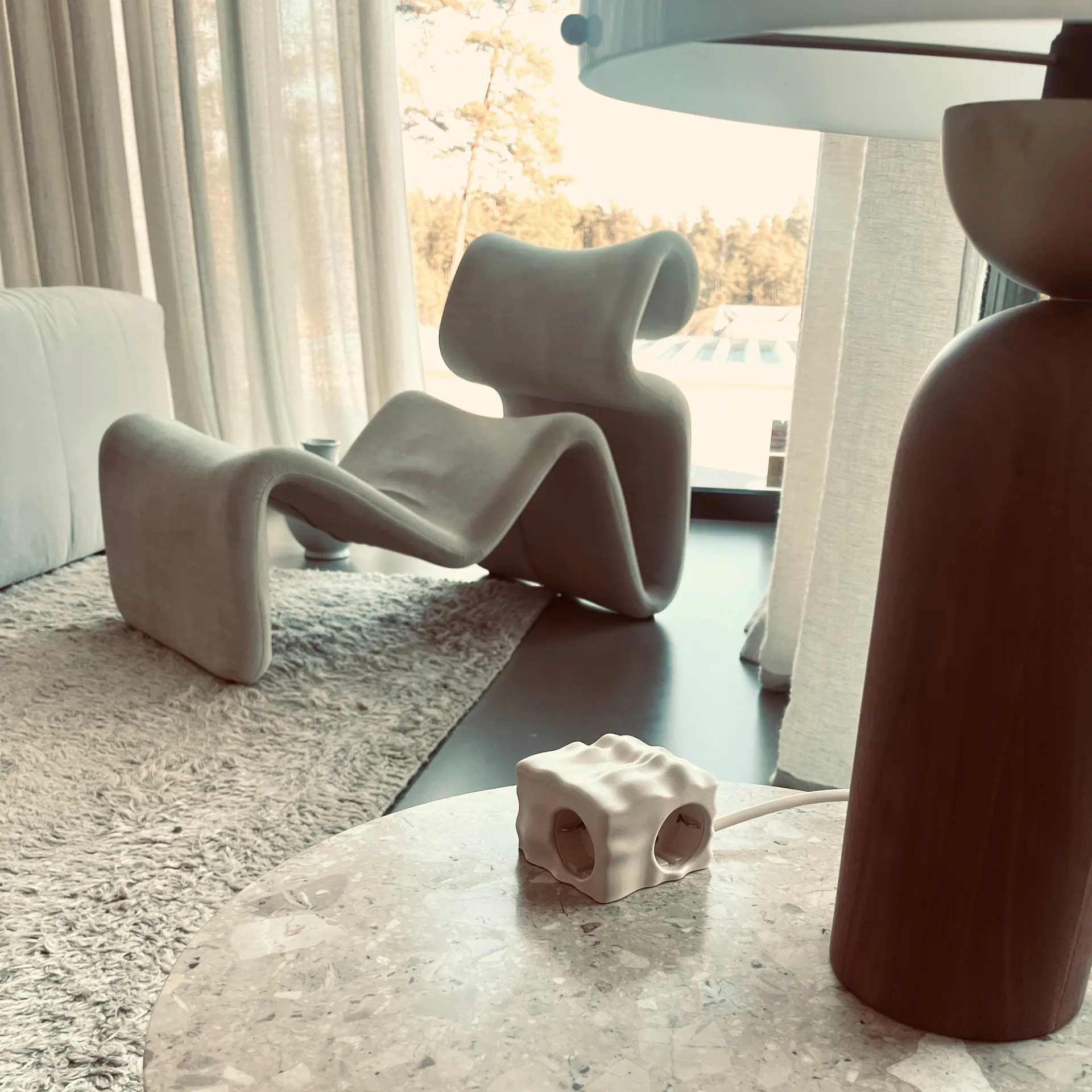 Cumulus+ case-cover til Cuboid+ stikdåse, Beige Kord