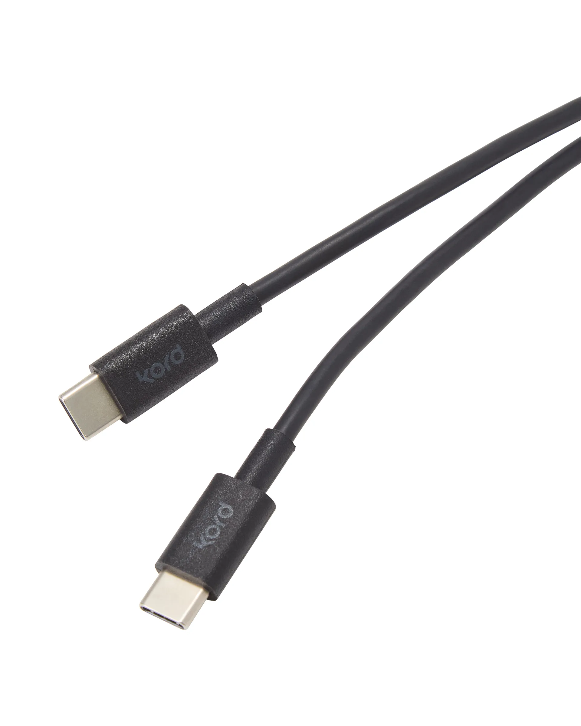 Kord USB-C til USB-C opladningskabel 1,8 m, Black Kord