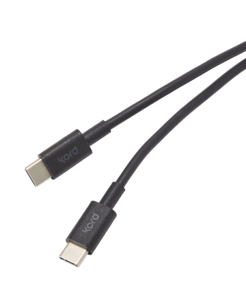 Kord USB-C til USB-C opladningskabel 1,8 m - Black - Kord