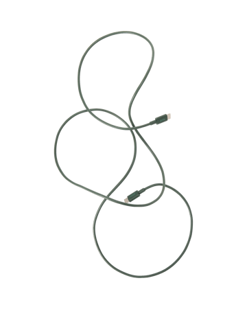 Kord USB-C til USB-C opladningskabel 1,8 m - Dark Green - Kord