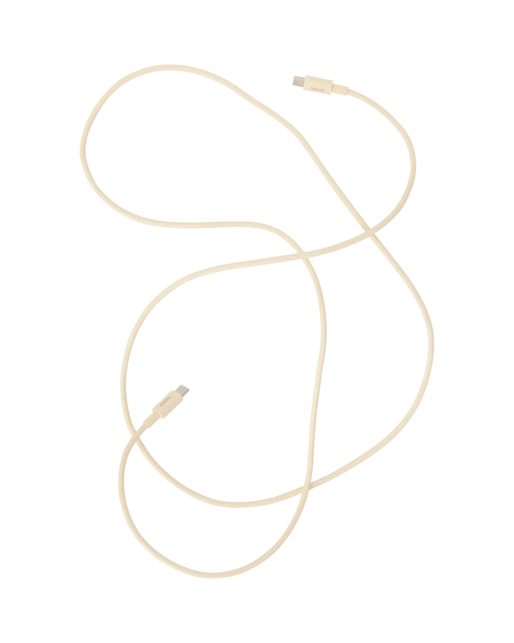 Kord USB-C til USB-C opladningskabel 1,8 m, Pearled Ivory Kord