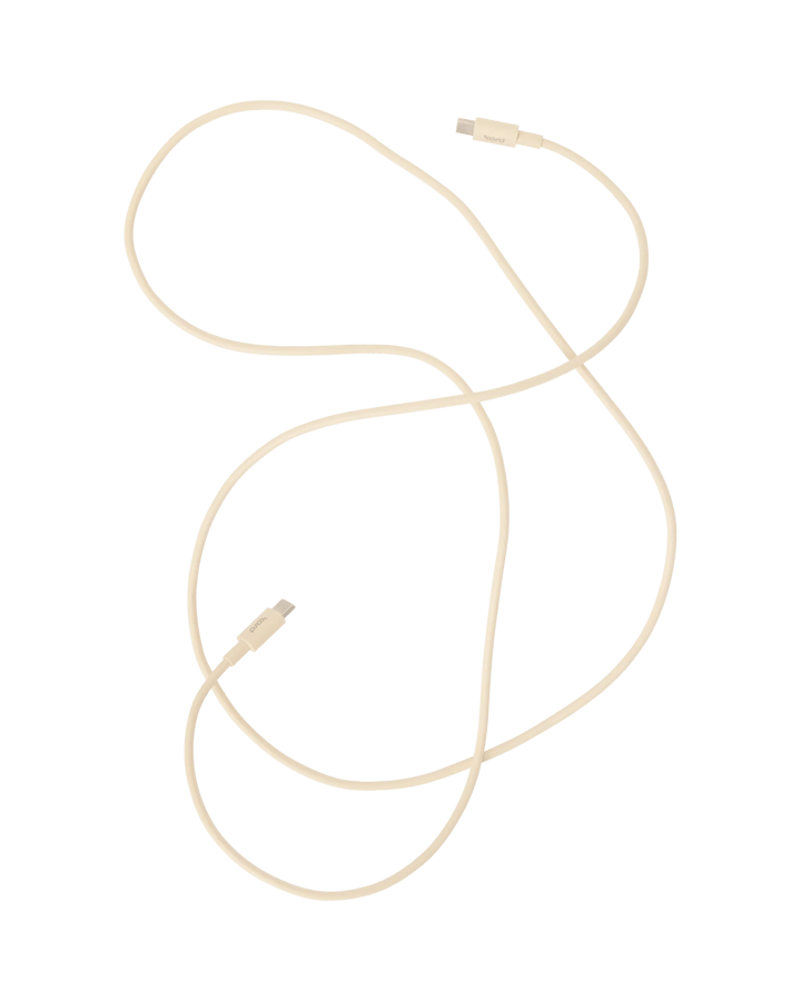 Kord USB-C til USB-C opladningskabel 1,8 m, Pearled Ivory Kord