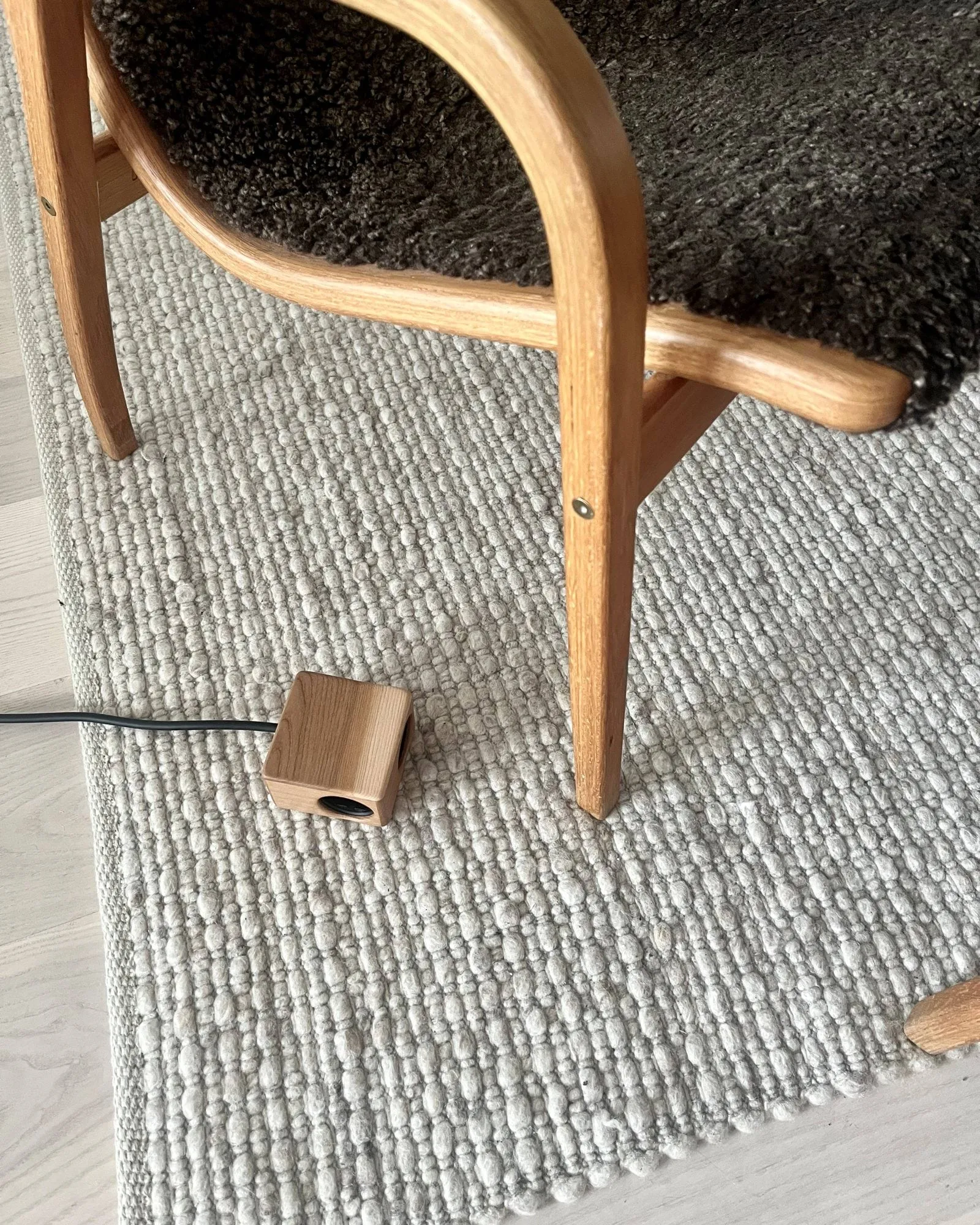 Kord x Bark woodencase-cover til Cuboid+ stikdåse, Bark Kord