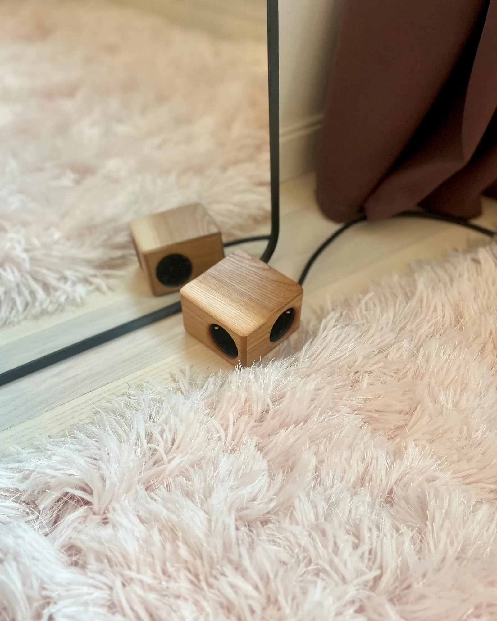 Kord x Bark woodencase-cover til Cuboid+ stikdåse, Bark Kord