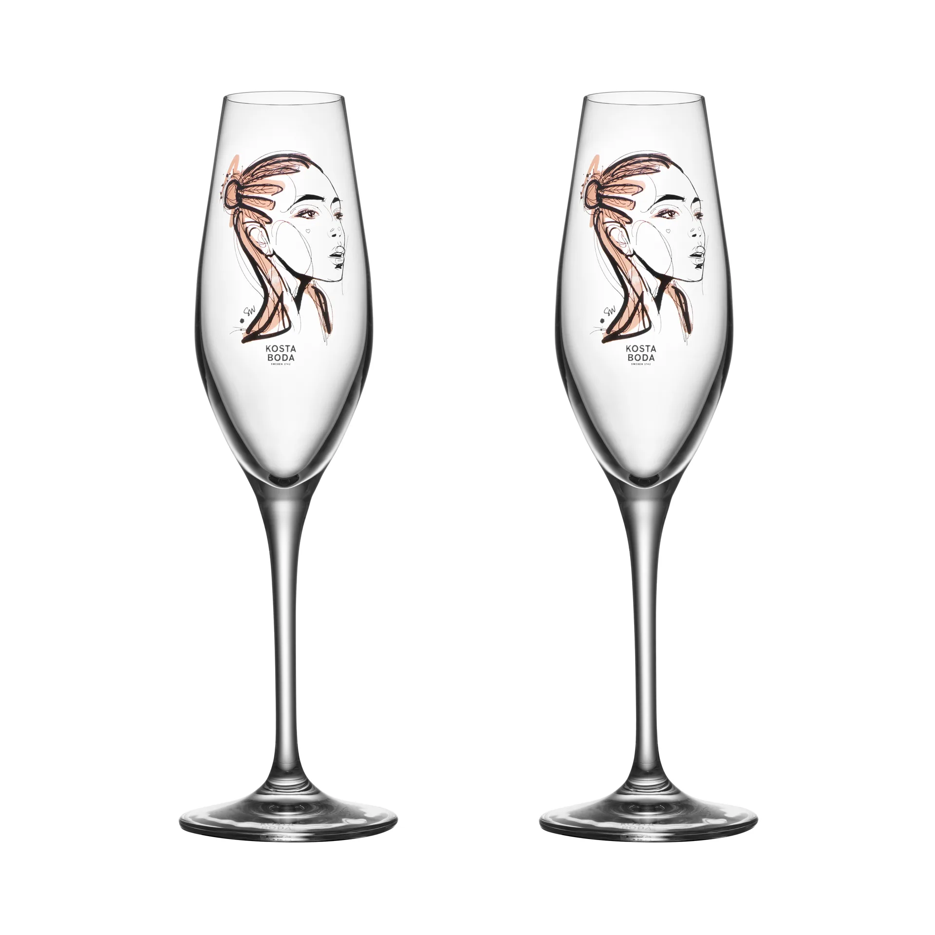All about you champagneglas 24 cl 2-pak, Forever Yours Kosta Boda