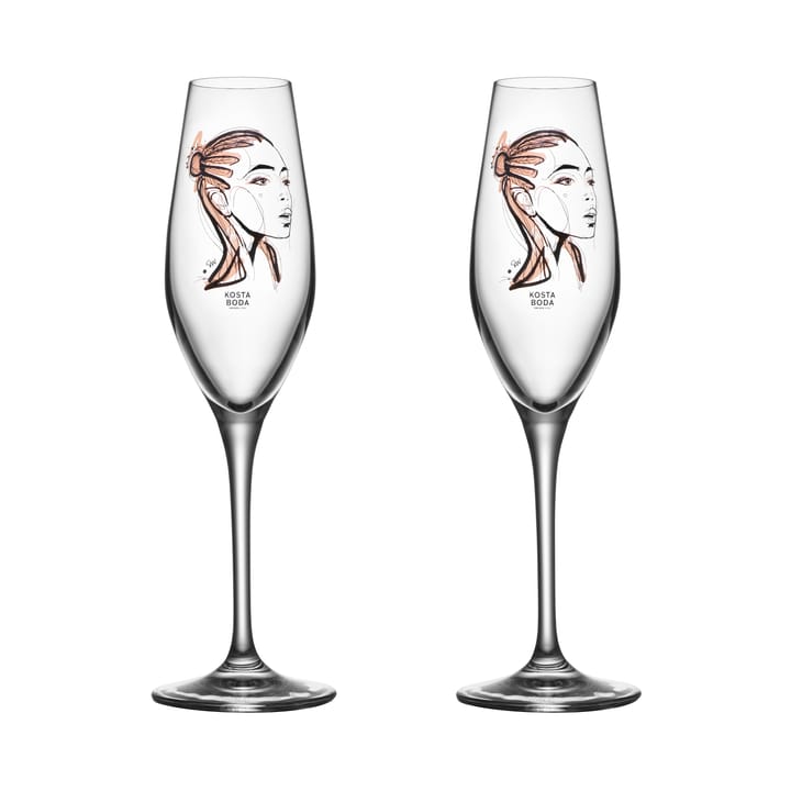 All about you champagneglas 24 cl 2-pak - Forever Yours - Kosta Boda