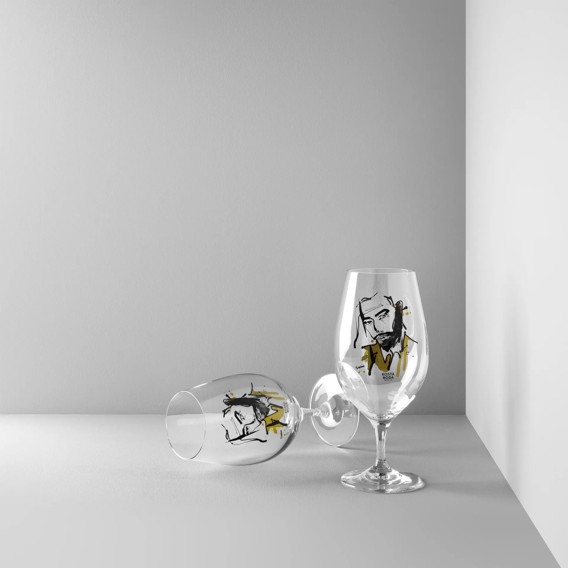 All about you ølglas 40 cl 2-pak, Want him (grøn) Kosta Boda