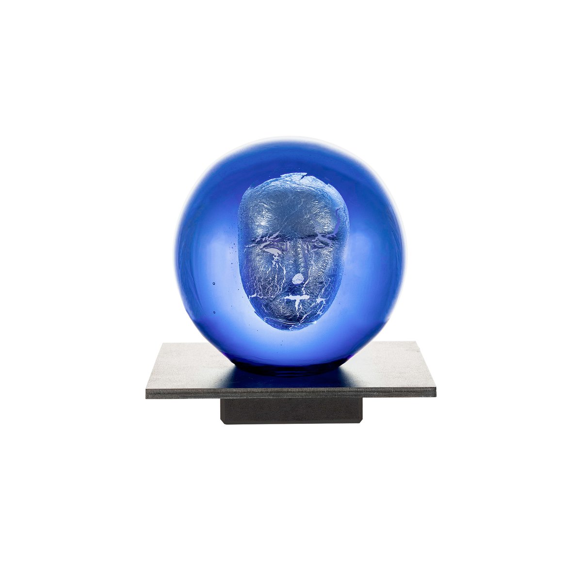 Kosta Boda BV Headman glasskulptur Blå