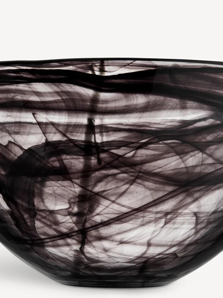 Contrast skål 350 mm, Sort-sort Kosta Boda