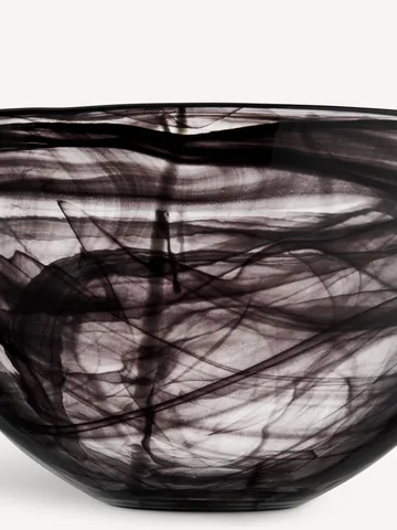 Contrast skål 350 mm - Sort-sort - Kosta Boda