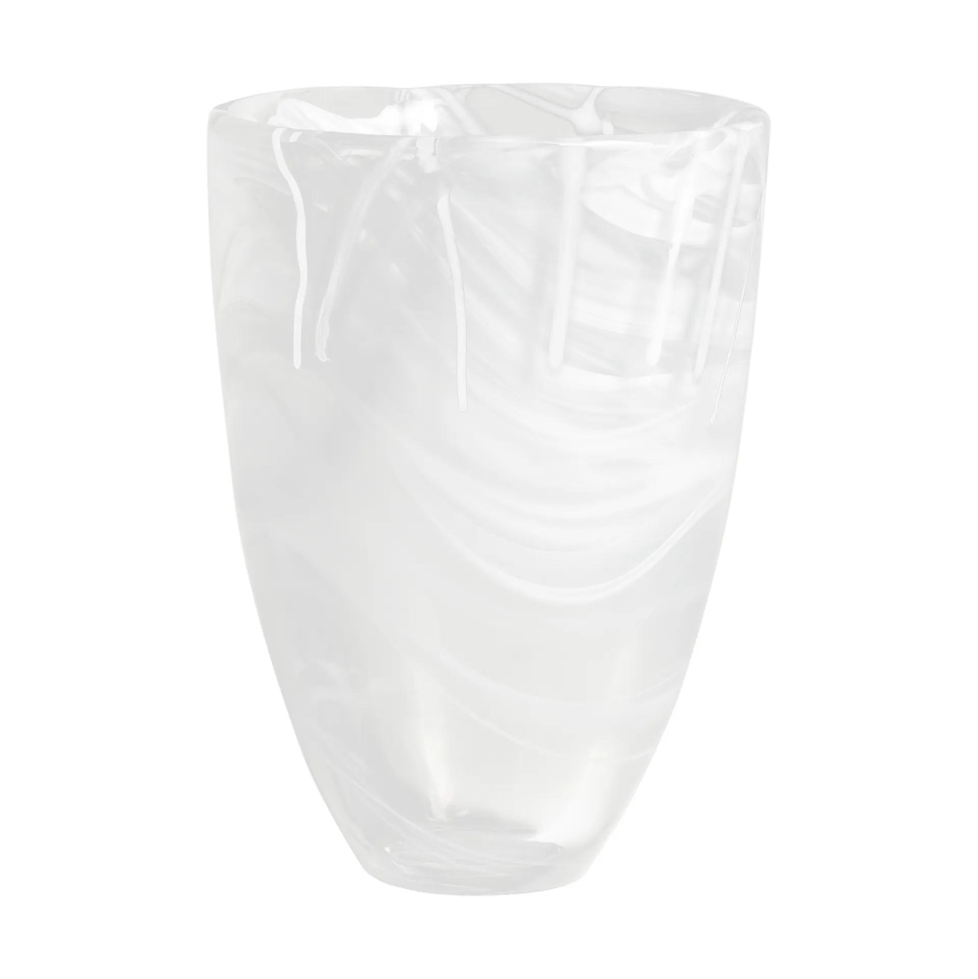 Contrast vase 200 mm, Hvid-hvid Kosta Boda
