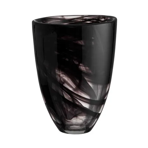 Contrast vase 200 mm, Sort-sort Kosta Boda