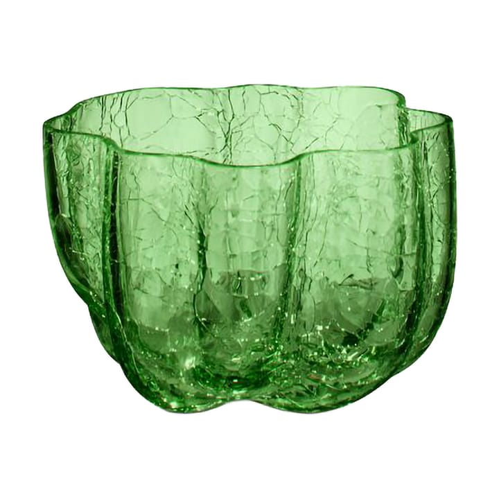 Crackle fyrfadsstage 5,8 cm - Mørkegrøn - Kosta Boda